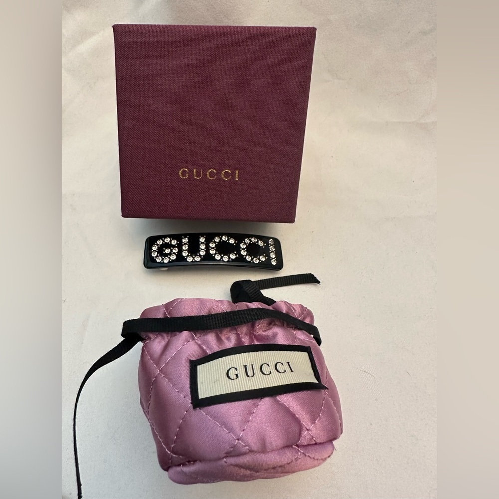 100% Authentic GUCCI Crystal Hair Barrette